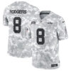 New York Jets #8 Aaron Rodgers Arctic Camo 2024 FUSE Salute To Service Limited Football Stitched Jersey