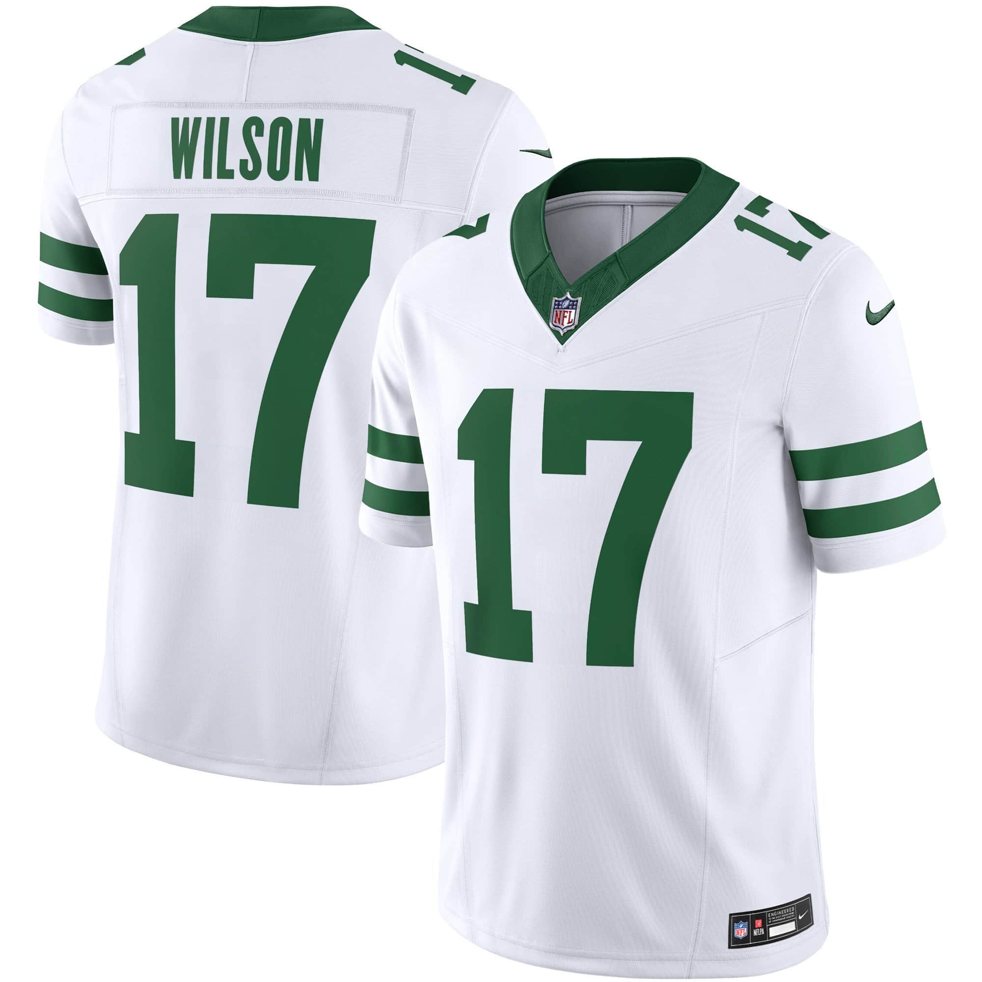 Men’s Jets Legacy Limited Jersey – All Stitched – White – Garrett Wilson