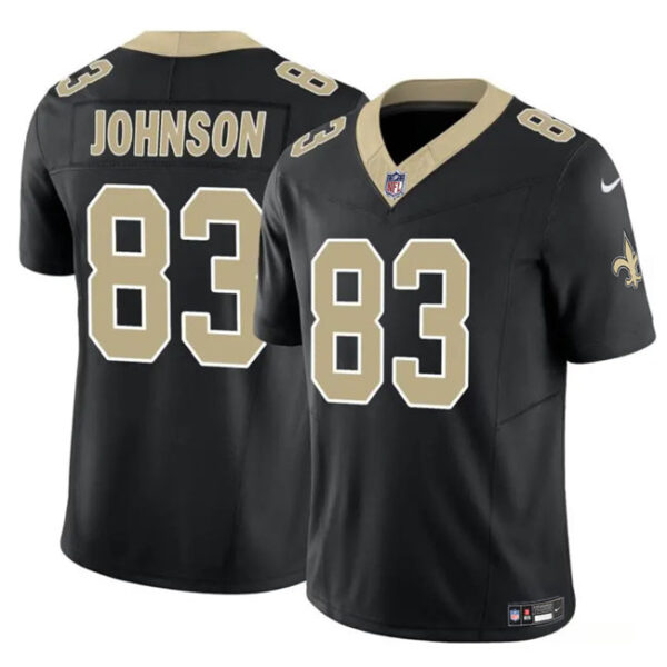 New Orleans Saints #83 Juwan Johnson Black 2023 FUSE Vapor Untouchable Jersey