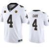 New Orleans Saints #4 Derek Carr White 2023 FUSE With 4-Star C Patch And John Jersey
