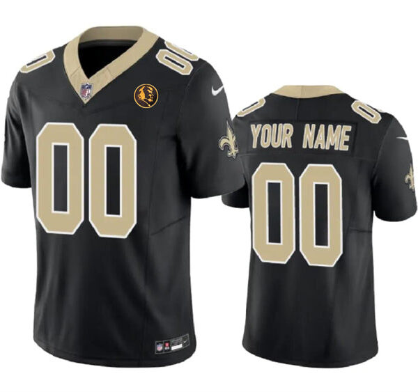 New Orleans Saints Active Player Custom Black 2023 FUSE With John Madden Jersey