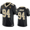 New Orleans Saints #94 Cameron Jordan Black 2023 FUSE With 4-Star C Patch And Jersey