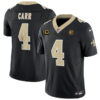 New Orleans Saints #4 Derek Carr Black 2023 FUSE With 4-Star C Patch And John Jersey