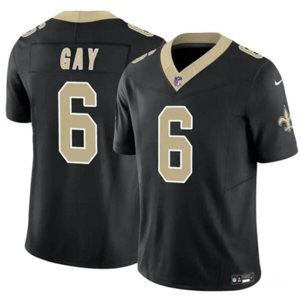 New Orleans Saints #6 Willie Gay Black 2023 FUSE Vapor Limited Jersey Jersey