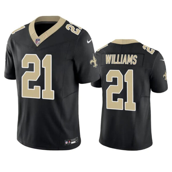 New Orleans Saints #21 Jamaal Williams Black 2023 FUSE Vapor Untouchable Jersey Jersey