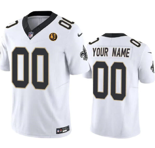 New Orleans Saints Active Player Custom White 2023 FUSE With John Madden Jersey