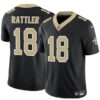 New Orleans Saints #18 Spencer Rattler Black FUSE Vapor Limited Jersey