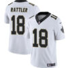 New Orleans Saints #18 Spencer Rattler White Vapor Limited Football Jersey