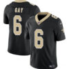 New Orleans Saints #6 Willie Gay Black Vapor Limited Football Stitched Jersey