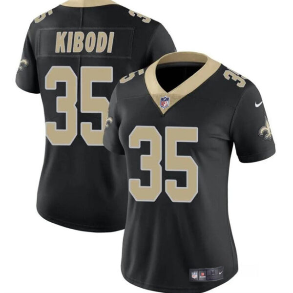 New Orleans Saints #35 Jacob Kibodi Black Vapor Stitched Game Jersey