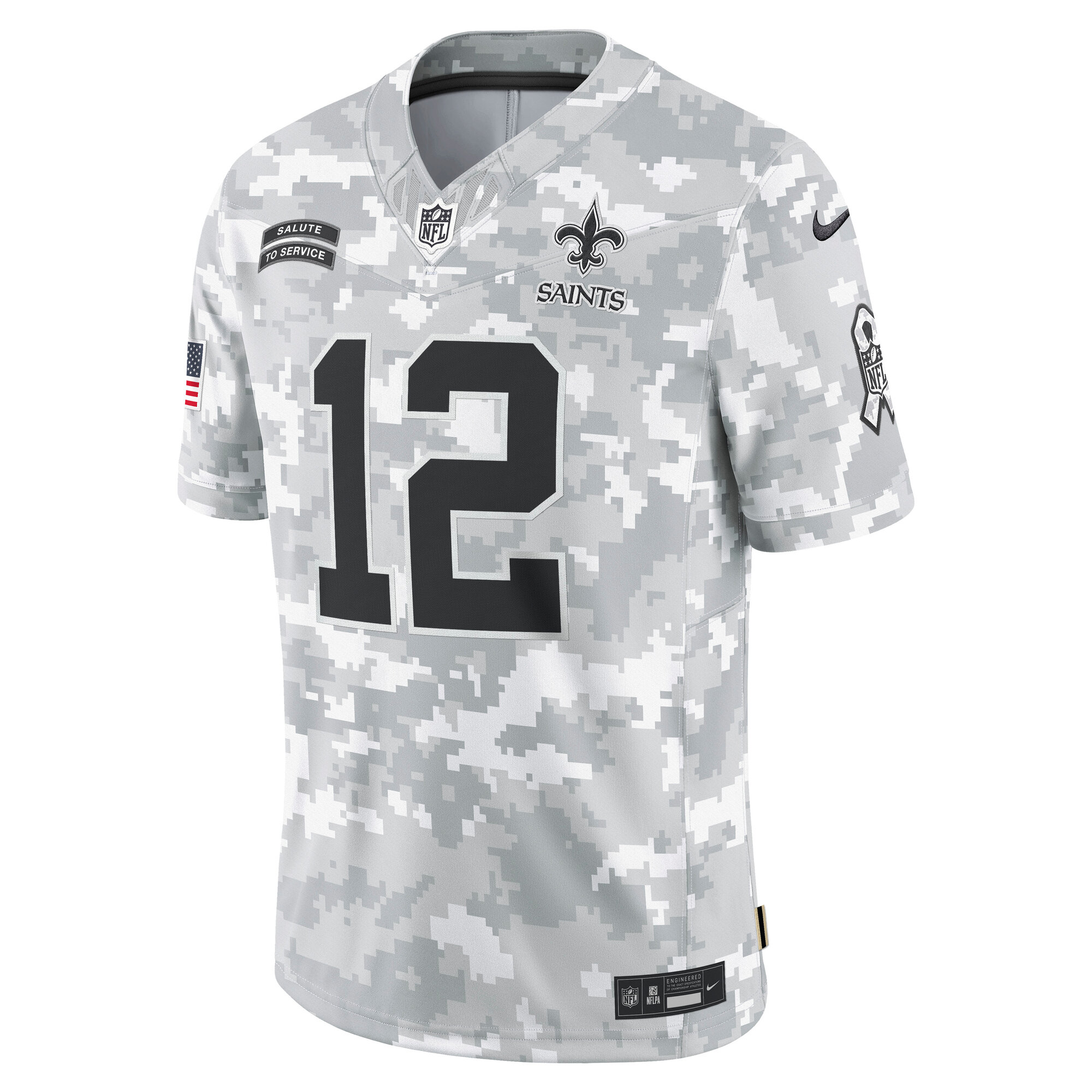 Chris Olave New Orleans Saints Nike 2024 Salute To Service Limited Jersey Arctic Camo - Image 2
