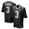 Jake Haener New Orleans Saints Nike Team Game Jersey Black