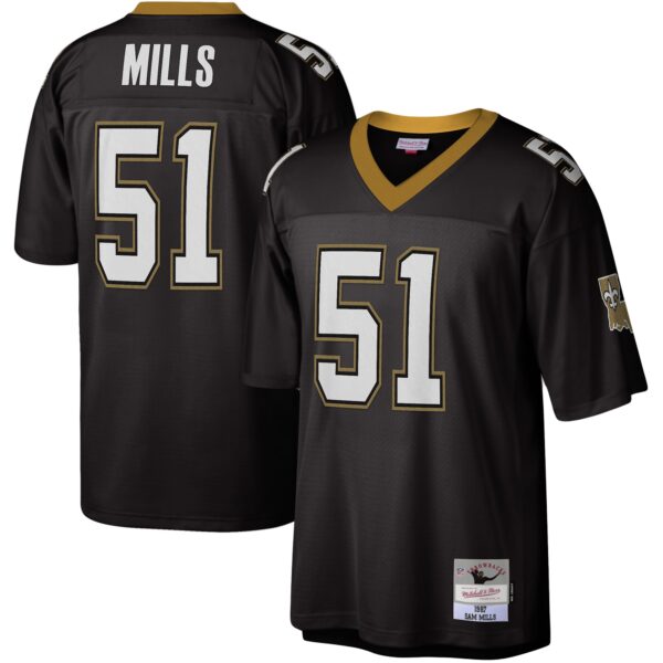 Sam Mills New Orleans Saints Mitchell Ness Legacy Replica Jersey Black