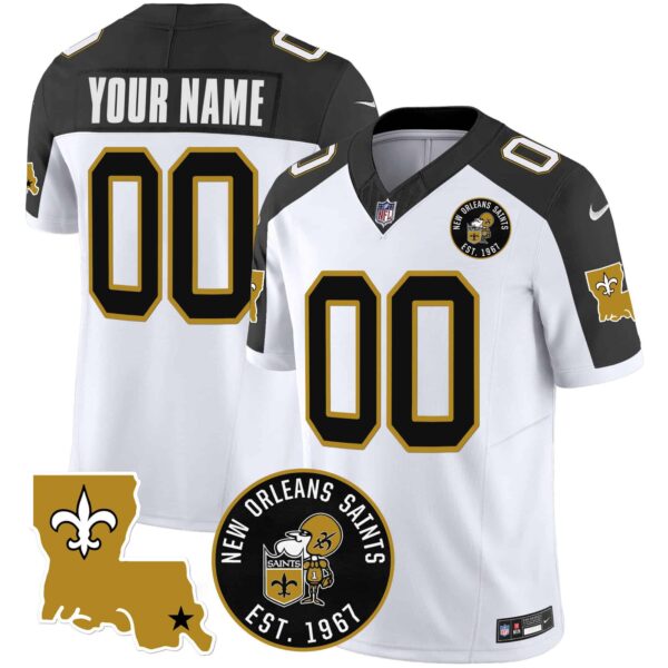 Saints EST. 1967 Patch Vapor Custom Jersey – All Stitched – Youth – Inverted