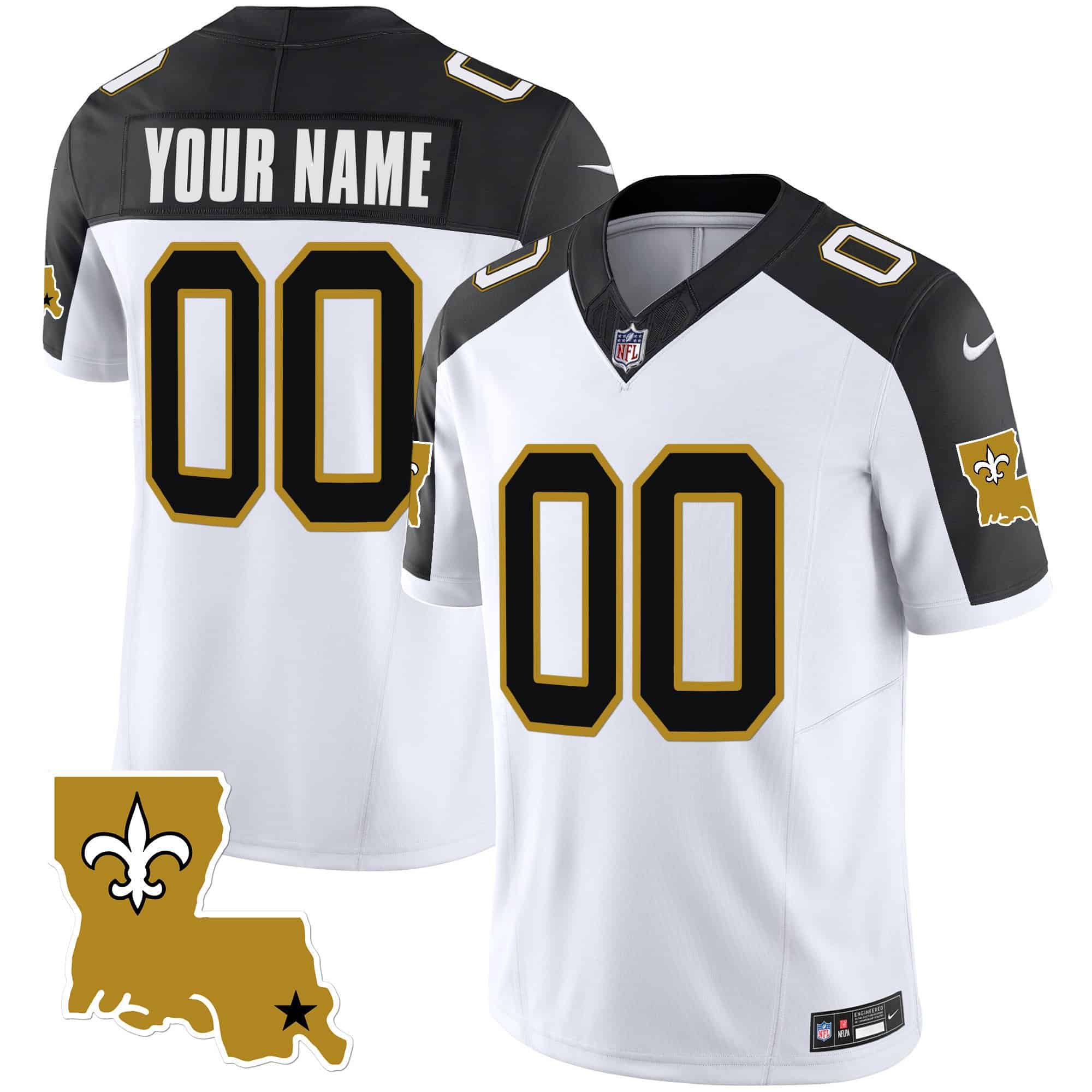 Saints 1987 Legacy Vapor Custom Jersey – All Stitched – Youth – Inverted