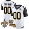 Saints 1987 Legacy Vapor Custom Jersey V2 – All Stitched – Youth – Black Sleeves