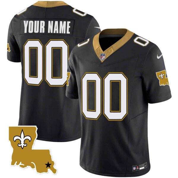 Saints 1987 Legacy Vapor Custom Jersey – All Stitched – Men – Black