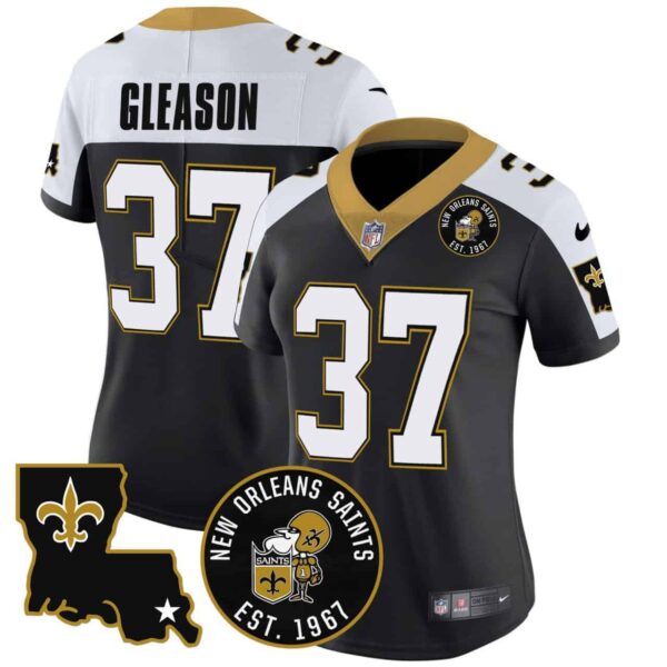 Women’s Saints Est. 1967 Patch Vapor Custom Jersey – All Stitched – Women – Steve Gleason