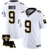 Youth’s Saints 1987 Legacy Vapor Jersey – All Stitched – White – Drew Brees