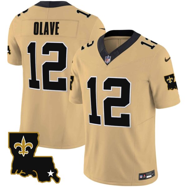 Youth’s Saints 1987 Legacy Vapor Jersey – All Stitched – Gold – Chris Olave