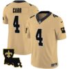 Youth’s Saints 1987 Legacy Vapor Jersey – All Stitched – Gold – Derek Carr