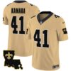 Youth’s Saints 1987 Legacy Vapor Jersey – All Stitched – Gold – Alvin Kamara