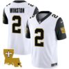 Youth’s Saints 1987 Legacy Vapor Jersey – All Stitched – Black Sleeves – Jameis Winston