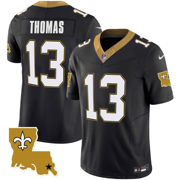 Youth’s Saints 1987 Legacy Vapor Jersey – All Stitched – Black – Michael Thomas