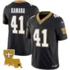 Youth’s Saints 1987 Legacy Vapor Jersey – All Stitched – Black – Alvin Kamara