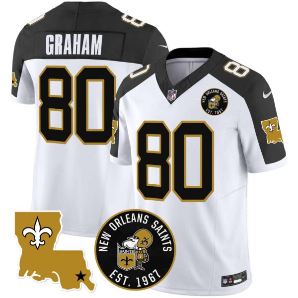Men’s Saints EST. 1967 Patch Vapor Jersey – All Stitched – Inverted – Jimmy Graham