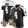 Men’s Saints Vapor Limited Jersey – New Orleans Patch – All Stitched – Alternate – Derek Carr