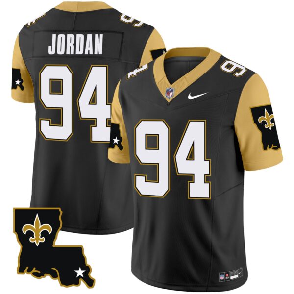 Men’s Saints 1987 Legacy Vapor Limited Jersey V2 – All Stitched – Black – Cameron Jordan