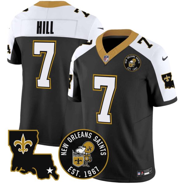 Men’s Saints EST. 1967 Patch Vapor Jersey – All Stitched – Alternate – Taysom Hill