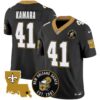 Men’s Saints EST. 1967 Patch Vapor Jersey – All Stitched – Black – Alvin Kamara