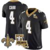 Men’s Saints Vapor Limited Jersey – New Orleans Patch – All Stitched – Black – Derek Carr