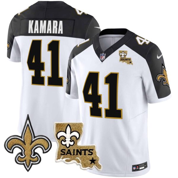 Men’s Saints Vapor Limited Jersey – New Orleans Patch – All Stitched – Inverted – Alvin Kamara