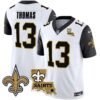 Men’s Saints Vapor Limited Jersey – New Orleans Patch – All Stitched – Black Sleeves – Michael Thomas