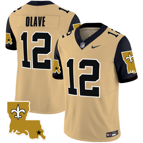Men’s Saints 1987 Legacy Vapor Limited Jersey V2 – All Stitched – Gold – Chris Olave