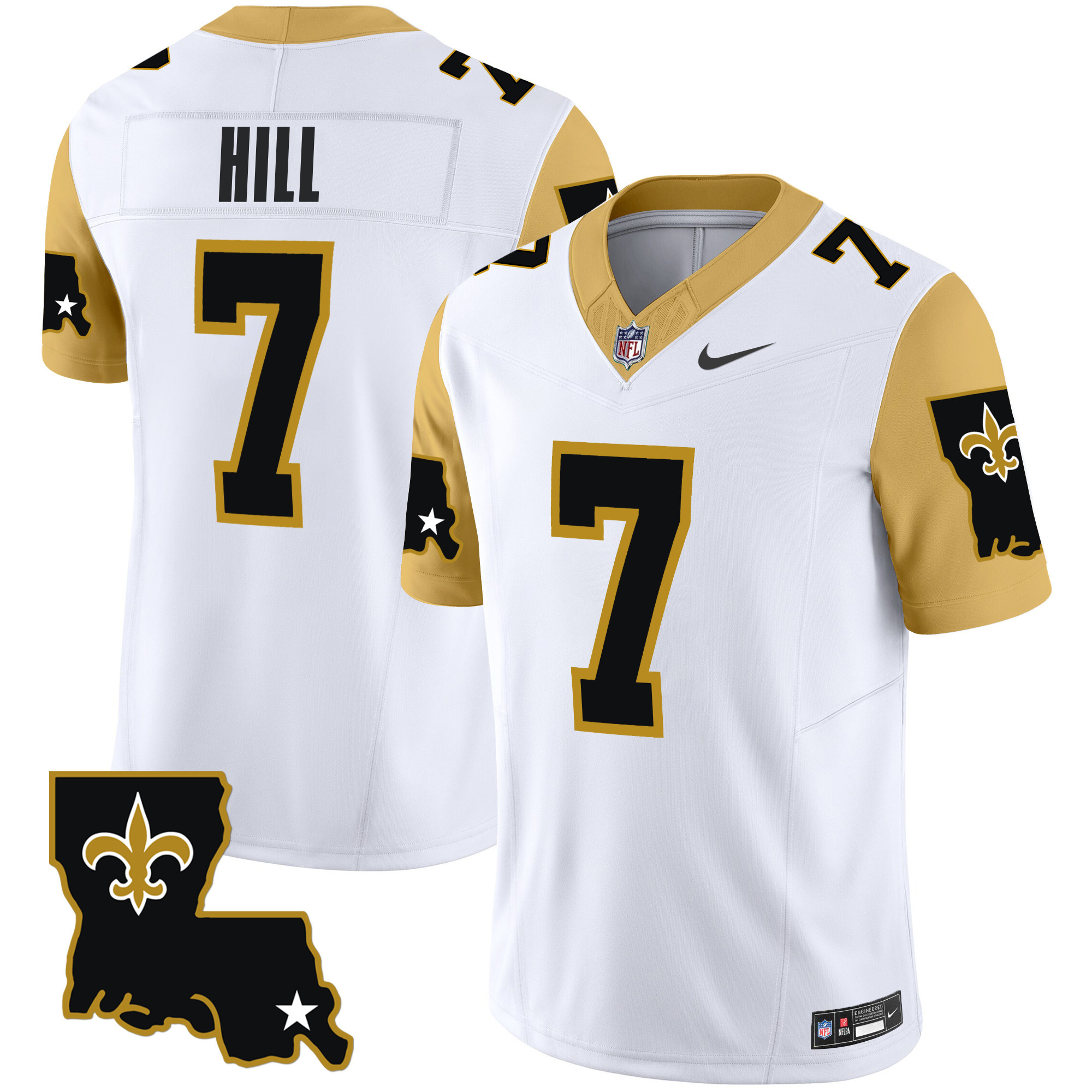 Men’s Saints 1987 Legacy Vapor Limited Jersey V2 – All Stitched – White – Taysom Hill