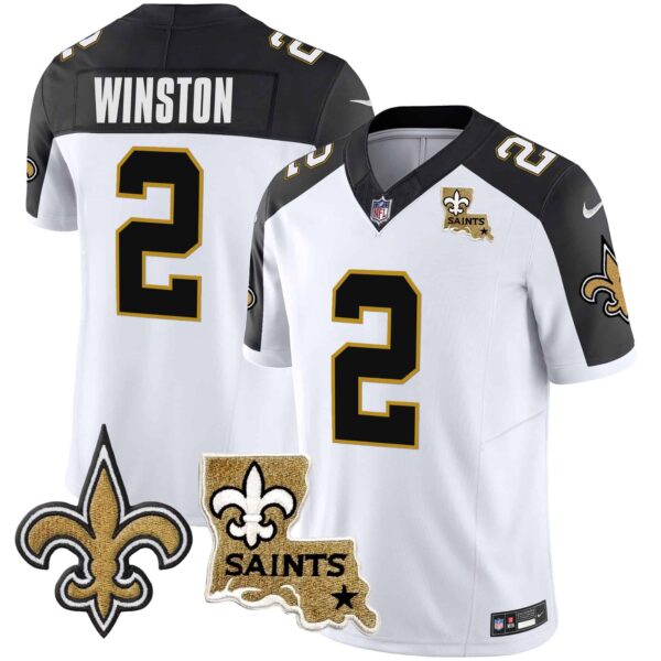 Men’s Saints Vapor Limited Jersey – New Orleans Patch – All Stitched – Inverted – Jameis Winston
