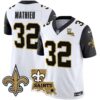 Men’s Saints Vapor Limited Jersey – New Orleans Patch – All Stitched – Black Sleeves – Tyrann Mathieu