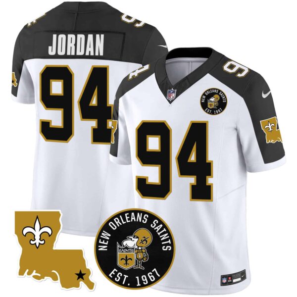 Men’s Saints EST. 1967 Patch Vapor Jersey – All Stitched – Inverted – Cameron Jordan