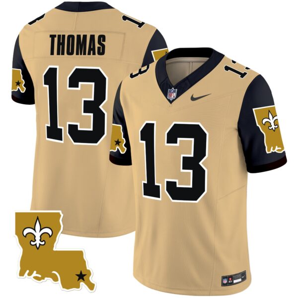 Men’s Saints 1987 Legacy Vapor Limited Jersey V2 – All Stitched – Gold – Michael Thomas