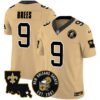 Men’s Saints EST. 1967 Patch Vapor Jersey – All Stitched – Gold – Drew Brees