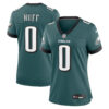 Philadelphia Eagles #0 Bryce Huff Game Women Jersey – Midnight Green