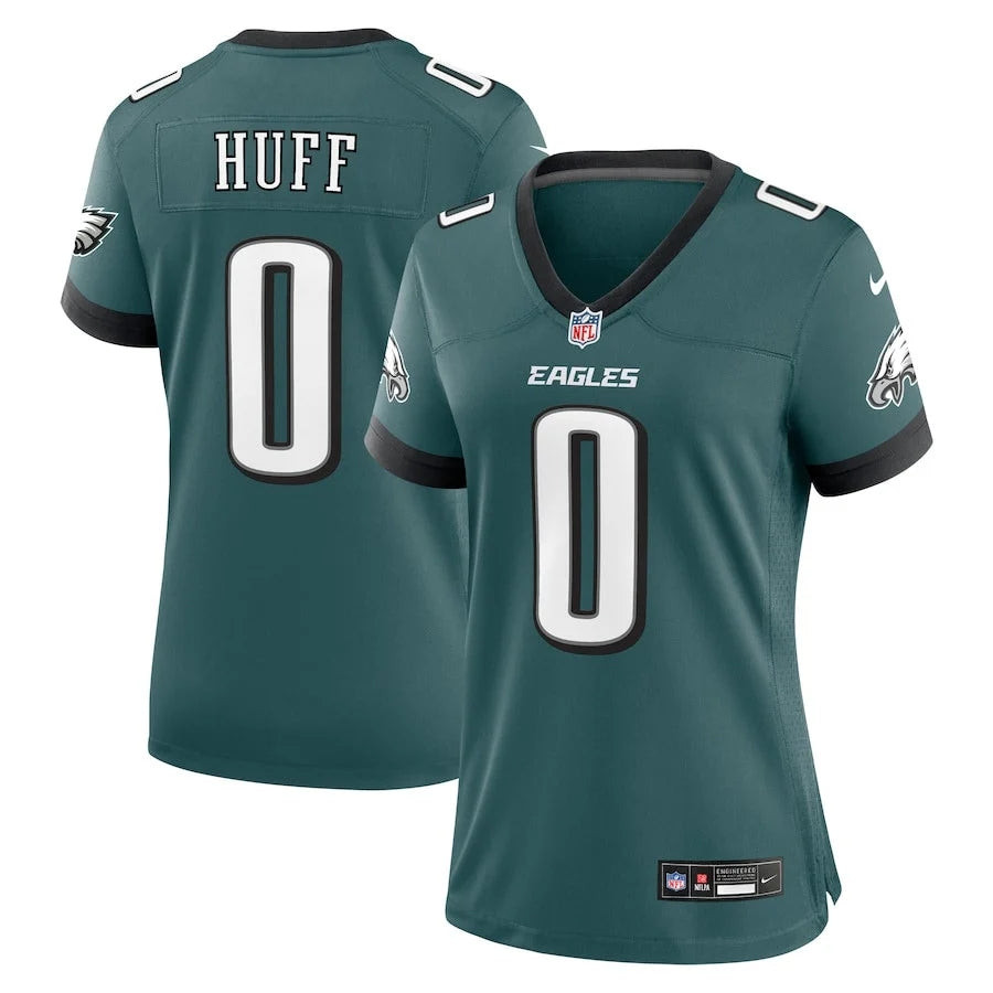 Philadelphia Eagles #0 Bryce Huff Game Women Jersey – Midnight Green