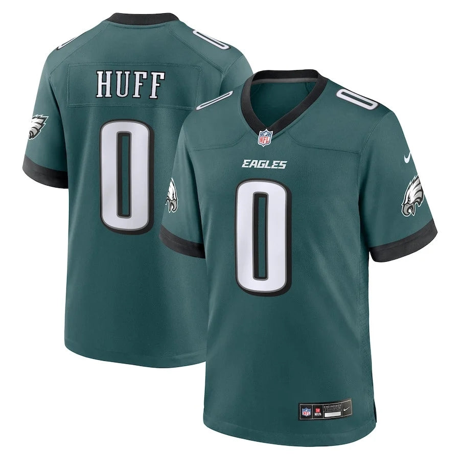 Philadelphia Eagles #0 Bryce Huff Game Men Jersey – Midnight Green