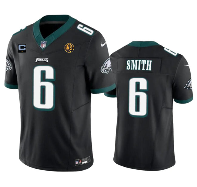 Philadelphia Eagles #6 Devonta Smith Black 2023 FUSE With 1-Star C Patch And Jersey