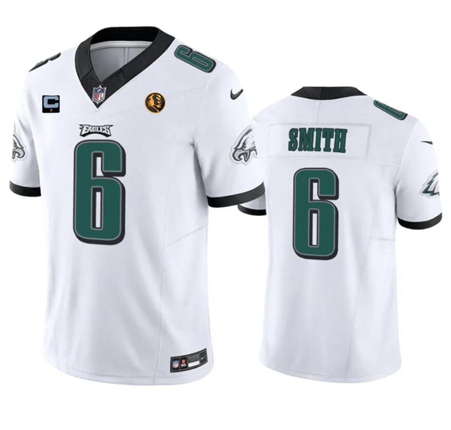 Philadelphia Eagles #6 Devonta Smith White 2023 FUSE With 1-Star C Patch And Jersey