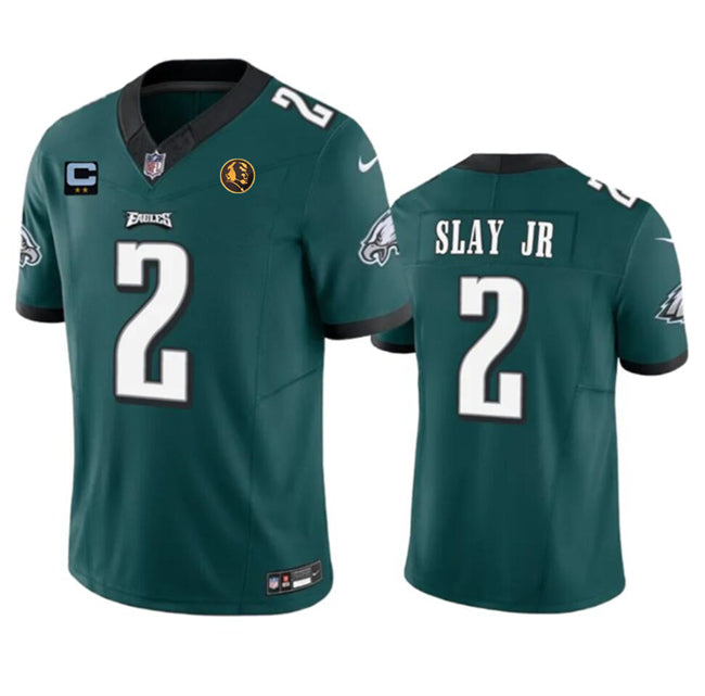 Philadelphia Eagles #2 Darius Slay JR Green 2023 FUSE With 1-Star C Patch And Jersey